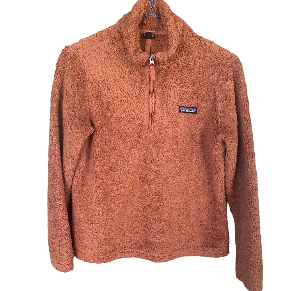 Patagonia Women’s Los Gatos Fleece 1/4 zip Jacket Pullover Medium Quartz Coral